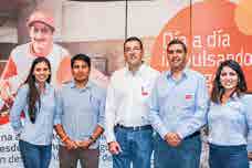 En la presentación del evento constan los
funcionarios y directivos de Pronaca: Yeimi
Aponte, Diego Cachiguango (porcicultor),
Fabio Pérez, Javier López y Tania Solís.